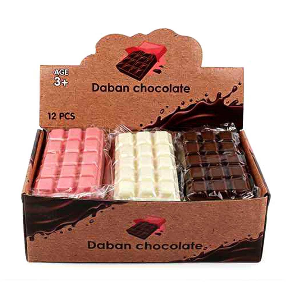 Chocolate Bar Squishy Stress Relief Toy (Color Chosen Randomly)
