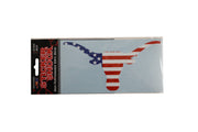 Texas Longhorn Longhorn Logo Shaped American Flag  Decal