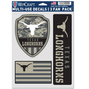 Texas Longhorn 3 Piece 5 x 7 Camo Multi-Use Decals (61631322)