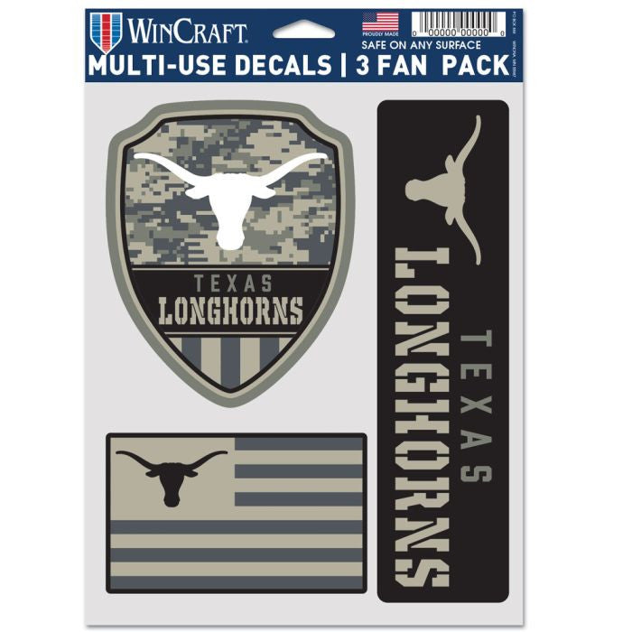 Texas Longhorn 3 Piece 5 x 7 Camo Multi-Use Decals (61631322)