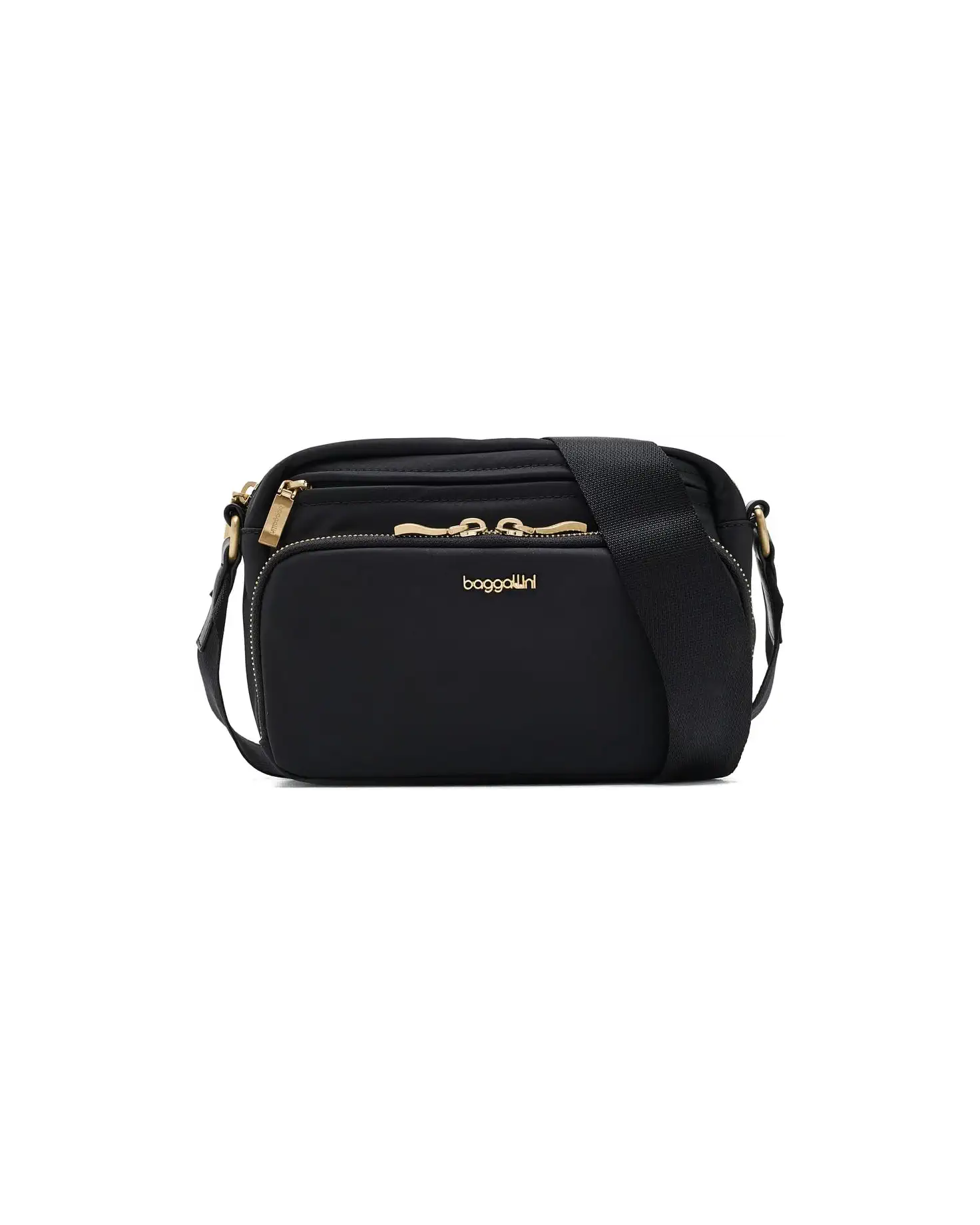 Baggallini Mott Crossbody (Black With Gold Hardware)(MTC213)