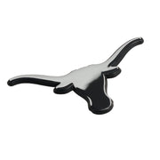 Texas Longhorn Silver Logo Auto Chrome Emblem with black outline