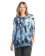 Jess & Jane Mariposa Chiffon Contrast Tunic (63-1975)
