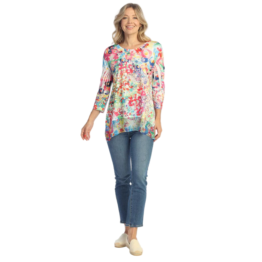 Jess & Jane Meadows Chiffon Contrast Tunic