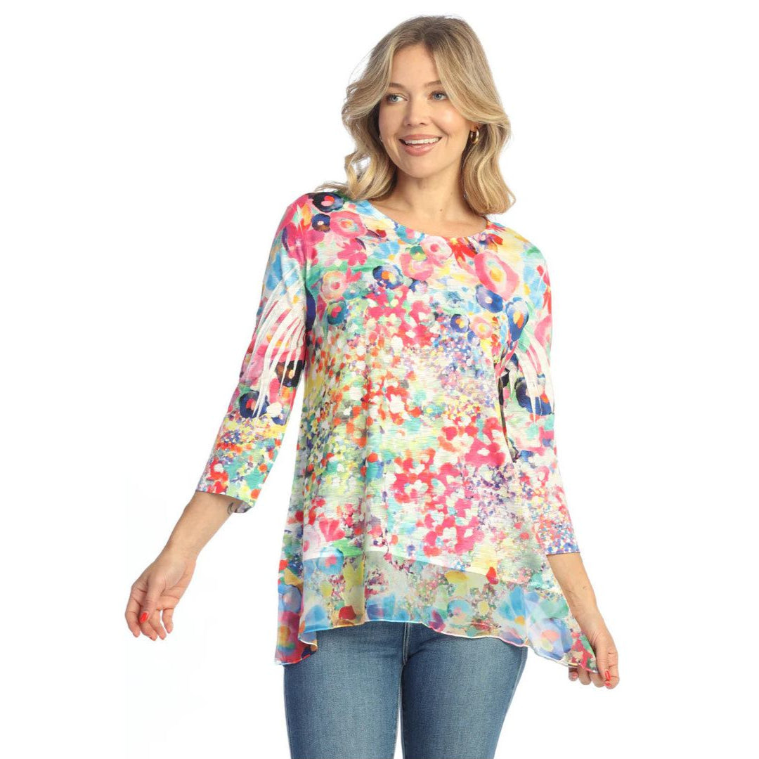 Jess & Jane Meadows Chiffon Contrast Tunic