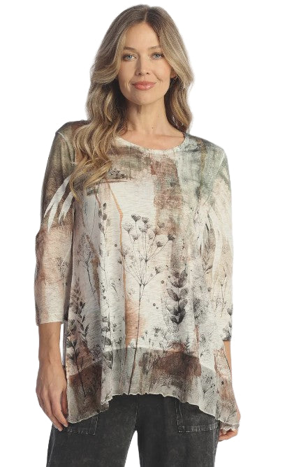 Jess & Jane Day Dream Chiffon Contrast Tunic (63-2137)