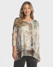 Jess & Jane Day Dream Chiffon Contrast Tunic (63-2137)