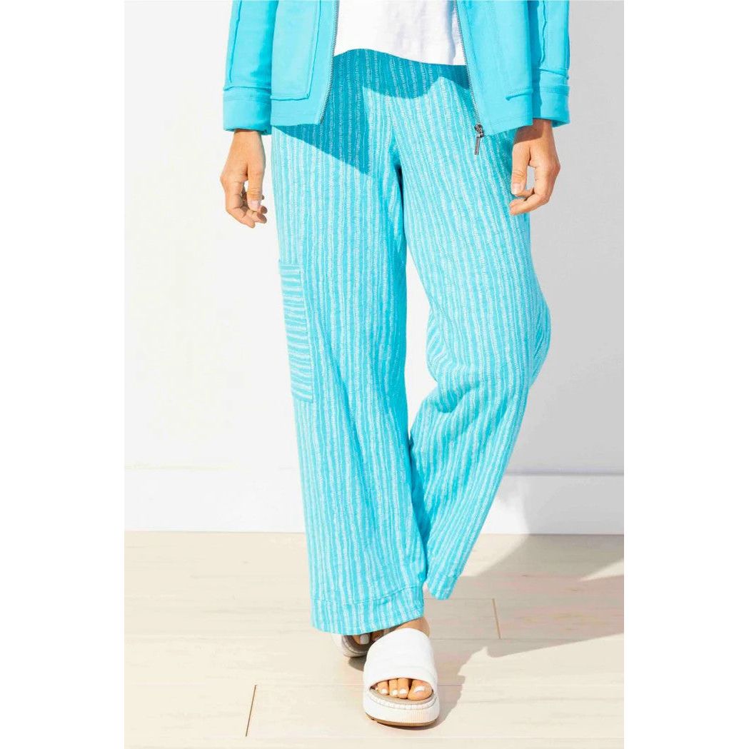 Escape Bali Stripe Cotton Side Pocket Flood Pant (MAUI)