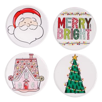 Glory Haus Merry & Bright Acrylic Coasters (Set of 4)