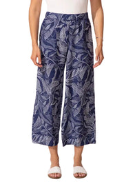 Escape Regatta Rayon Leaves Resort Flood Pant (Navy)(65642)