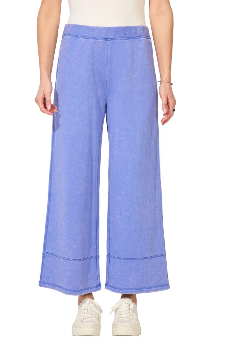 Escape by Habitat Washed Terry Crop Wide leg Pant (68097)(Baja Blue)
