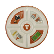 Texas Longhorn Magnolia Lane  5-Section Melamine Party Platter (22599)