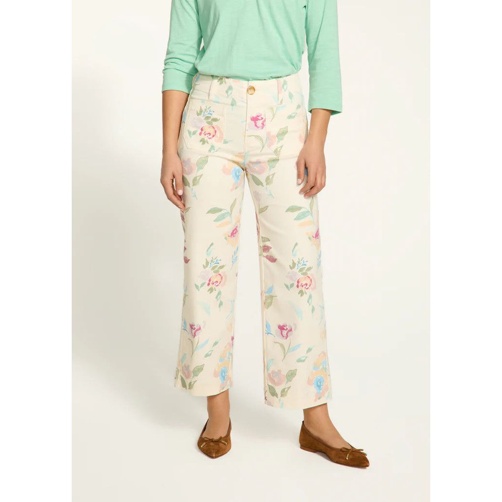 FDJ French Dressing Suzanne Libby Print Wide Crop Pant