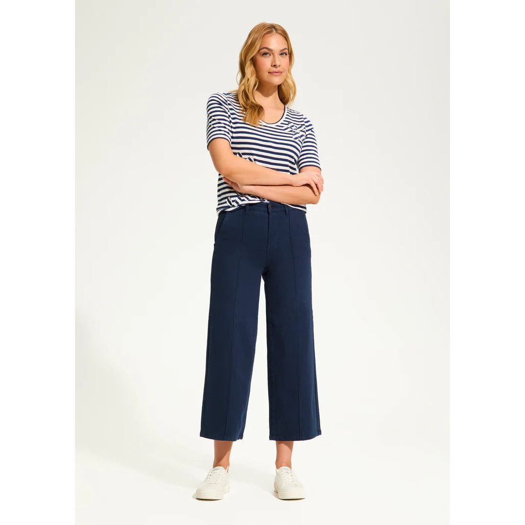 FDJ French Dressing Suzanne Wide Leg Crop Pants (NVY)
