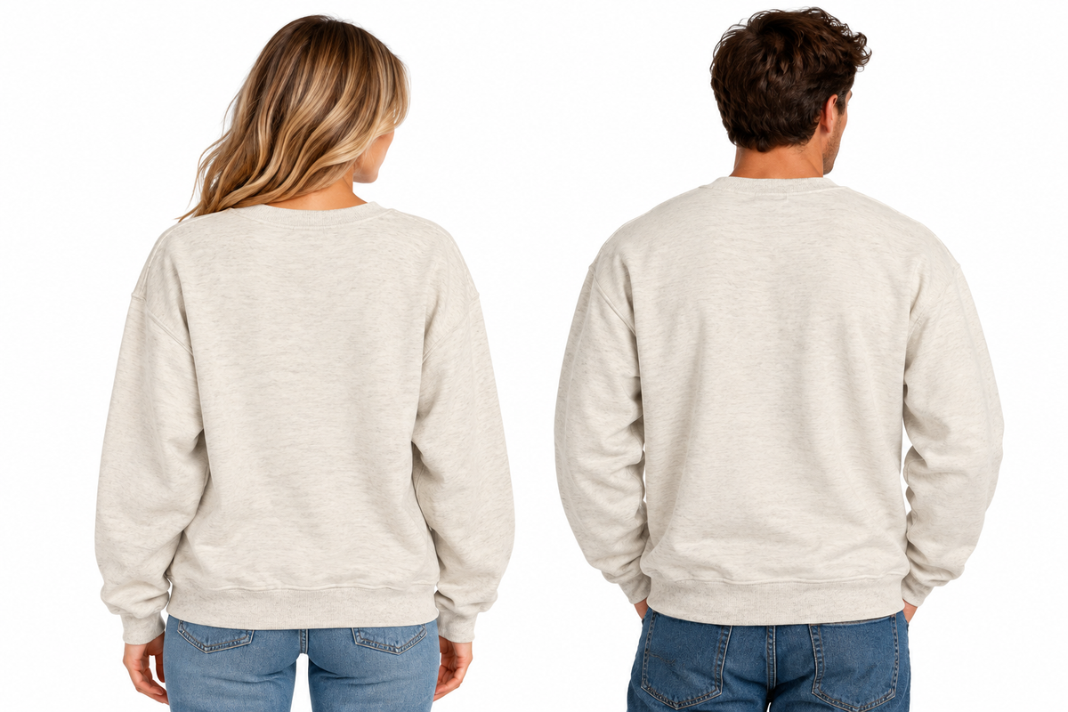 Texas Longhorn Unisex Power Blend Fleece Embroidered Texas Longhorns Crew Sweatshirt (CS12207091)