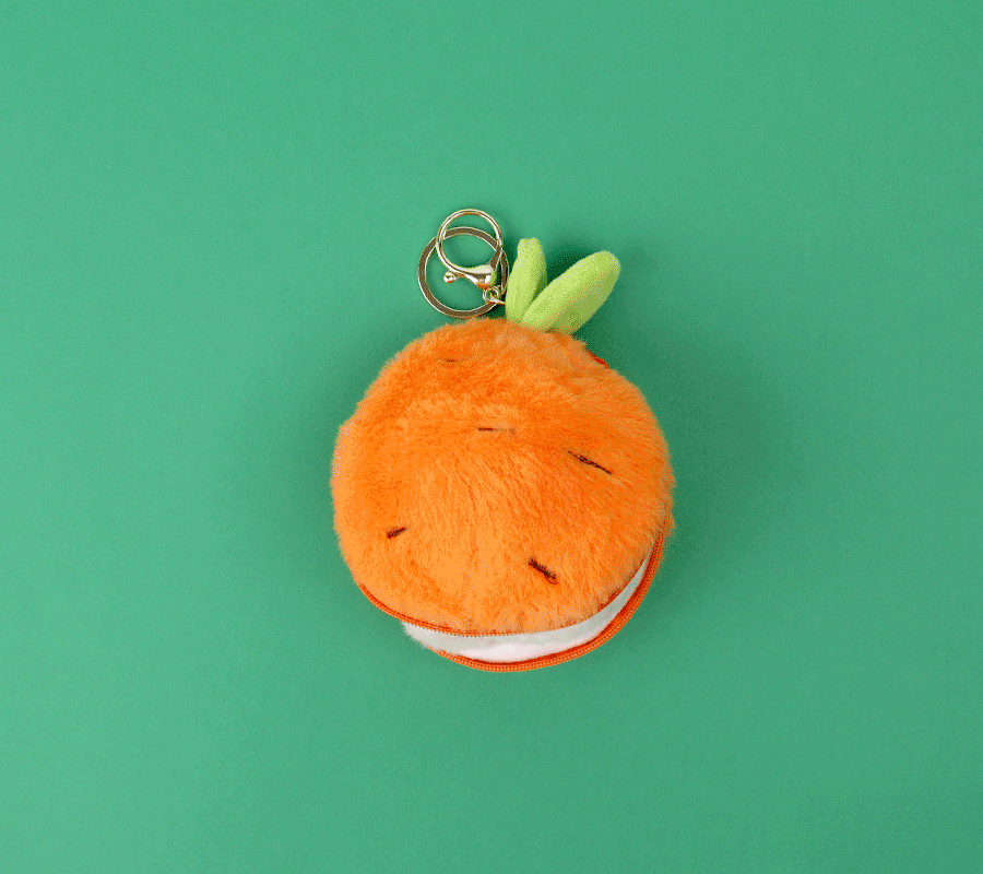 Fruit Zipper Capybara Plush Keyring (Random)