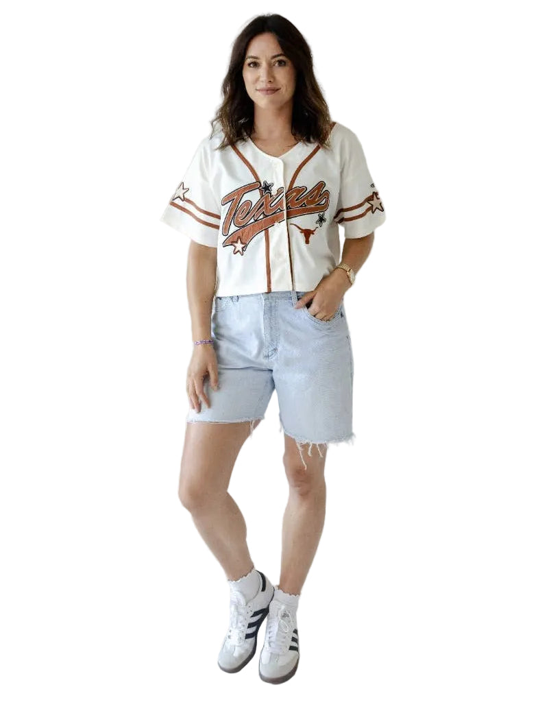 Texas 7th Inning Cropped Baseball Jersey (Texs-7ingstch)