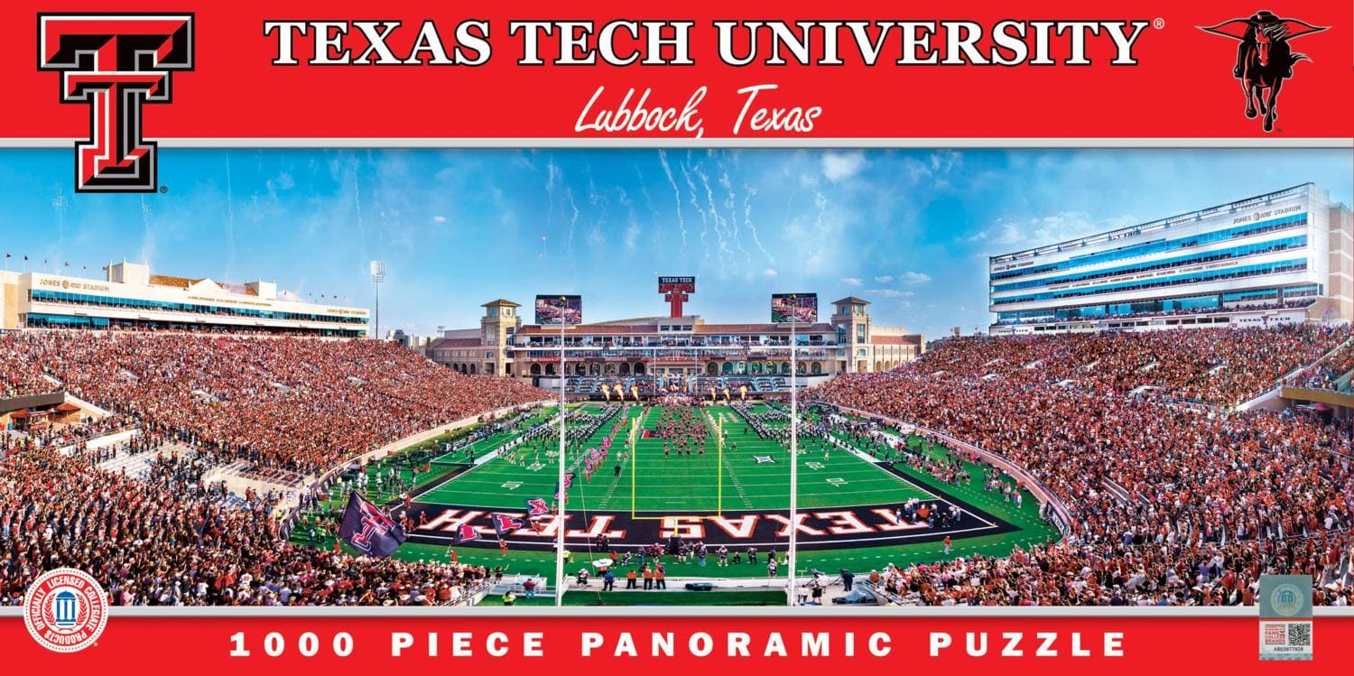 Texas Tech 1000 Piece End zone Panoramic Puzzle