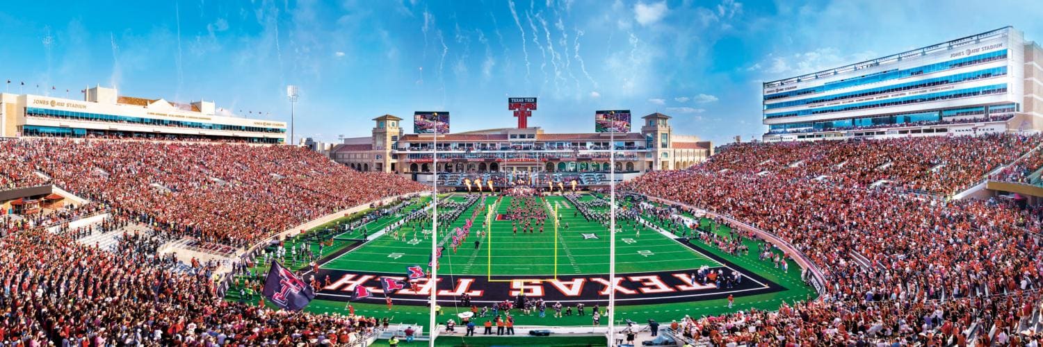 Texas Tech 1000 Piece End zone Panoramic Puzzle