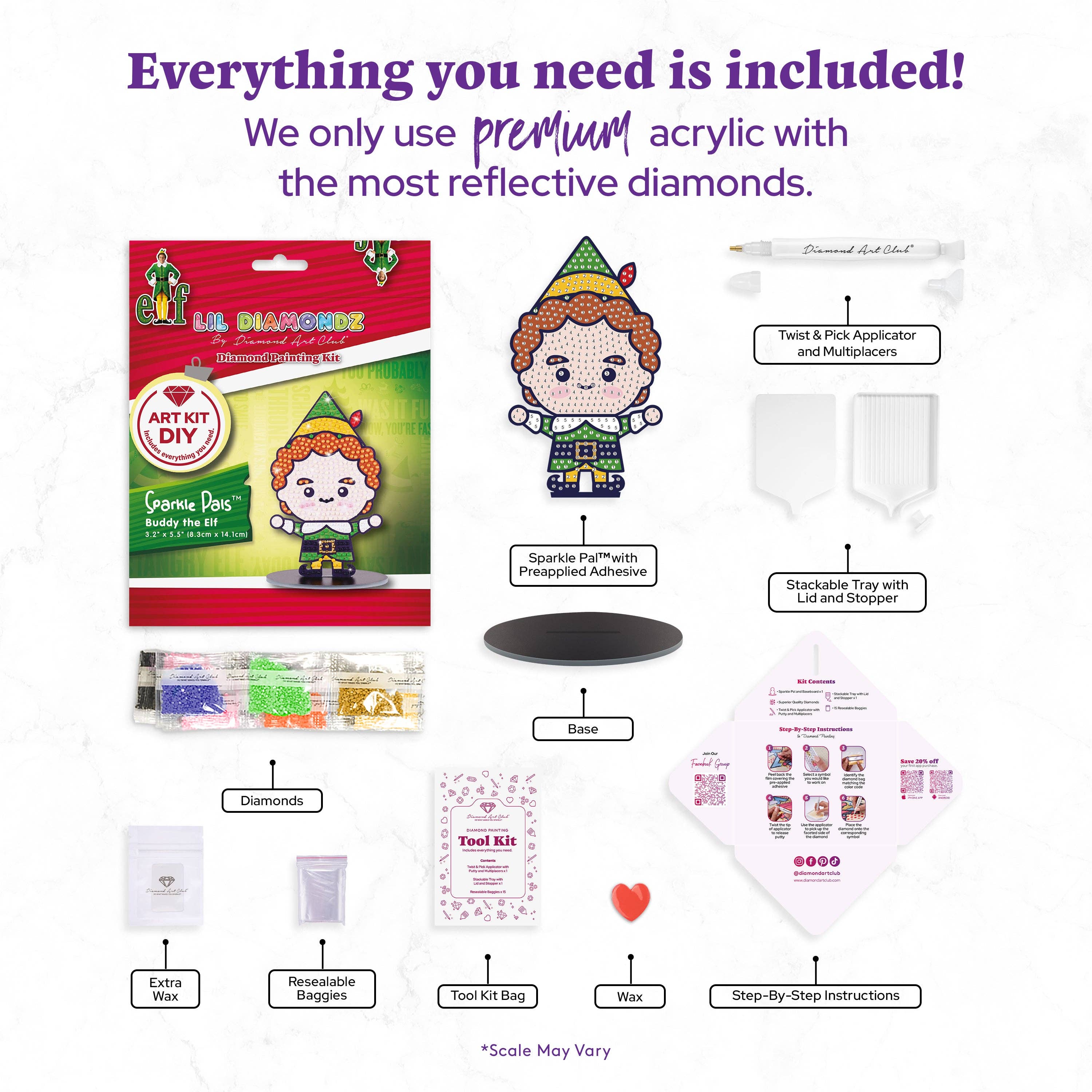 Diamond Art Club Sparkle Pals™ - Buddy the Elf