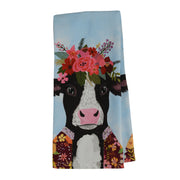 Kay Dee Flowers Everywhere Cow Dual Purpose Terry Towel (R8583)