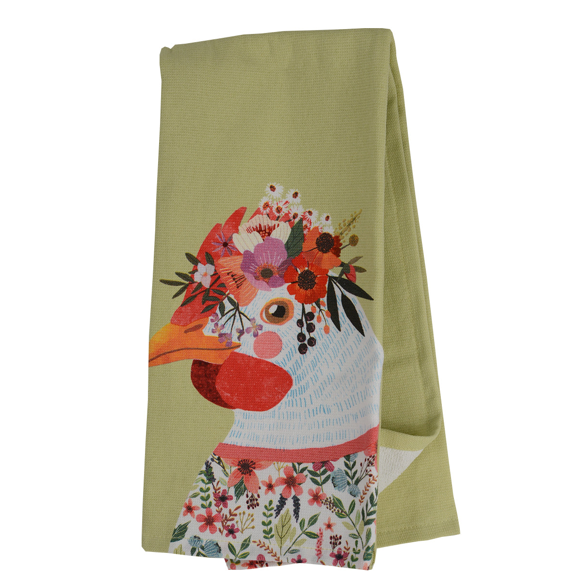 Kay Dee Flowers Everywhere Chicken Dual Purpose Terry Towel (R8584)