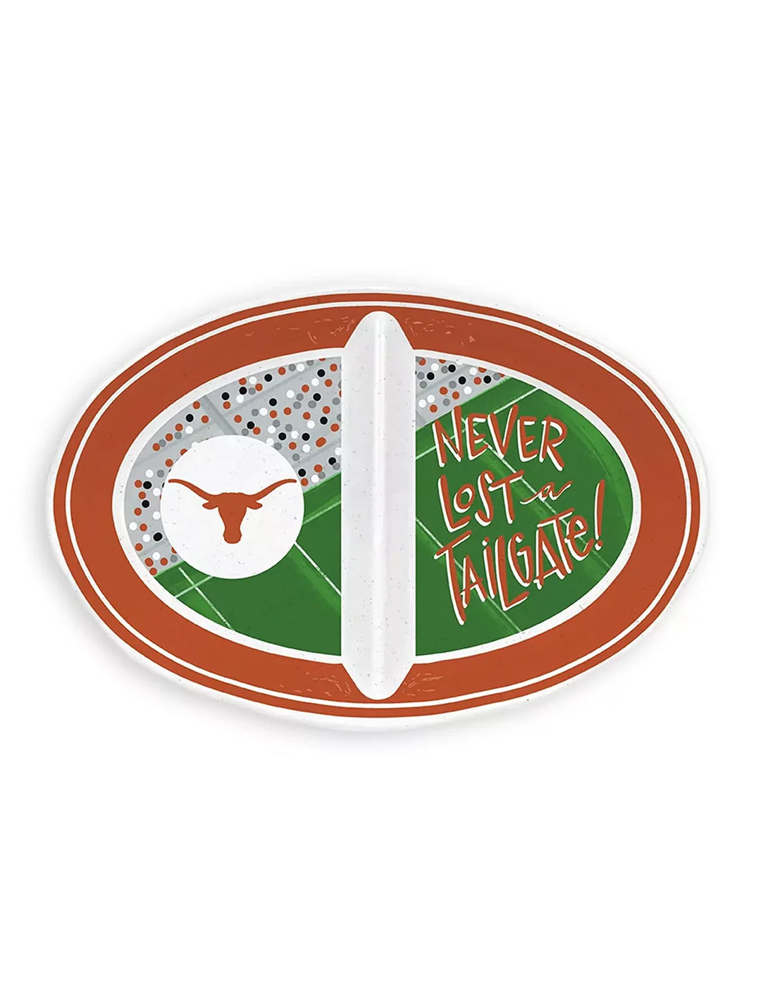 MAGNOLIA 2-section Melamine Never Lost Tailgate Bowl