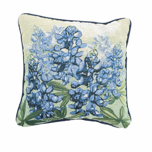 Bluebonnet Tapestry Corded Pillow 17"x17" (C-TLBLBN)