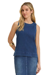 FDJ French Dressing Denim Sleeveless Top (BLUDEN)