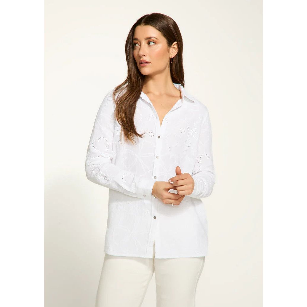 FDJ French Dressing Ivory Eyelet Tunic