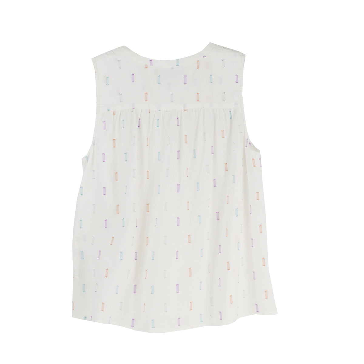 FDJ French Dressing Sleeveless V-neck Blouse (7387184) (White Sparkle)
