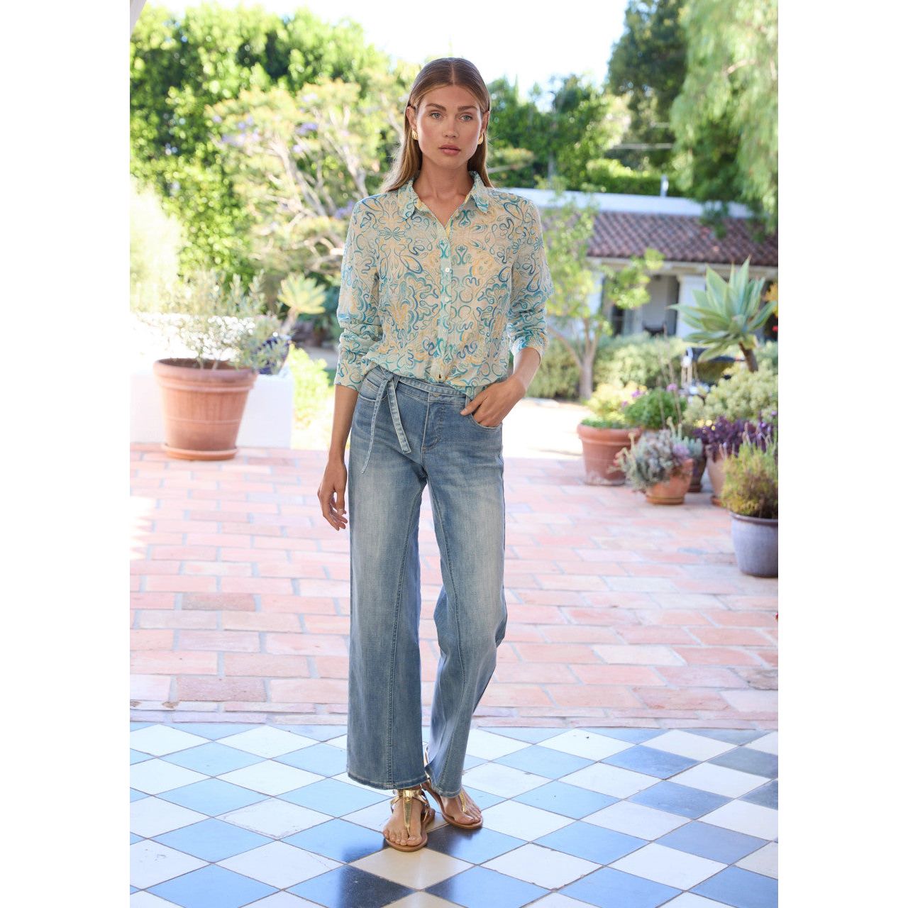 FDJ French Dressing Kaleidoscope Crinkle Shirt