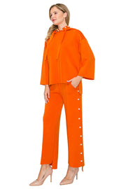 Joh Farrah French Scuba Pearl Pant (Burnt Orange)