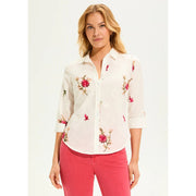 FDJ French Dressing Classic Embroidered Voile Shirt (WHT)