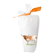 Taylor Paladino Texas Longhorn  Frosted Plastic drink Cups | Set of 6