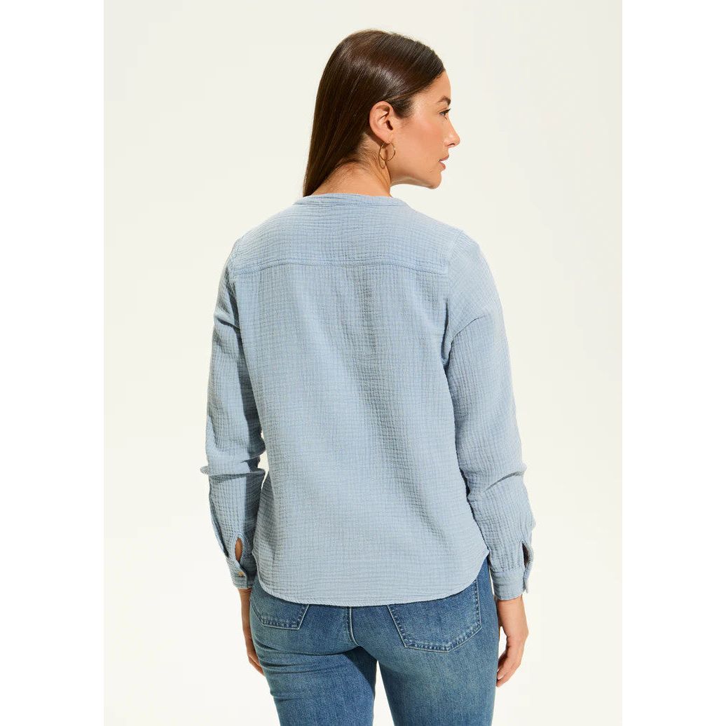 FDJ French Dressing Blue Cotton Gauze Shirt