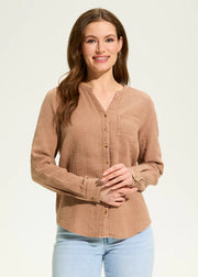 FDJ French Dressing Walnut Cotton Gauze Shirt
