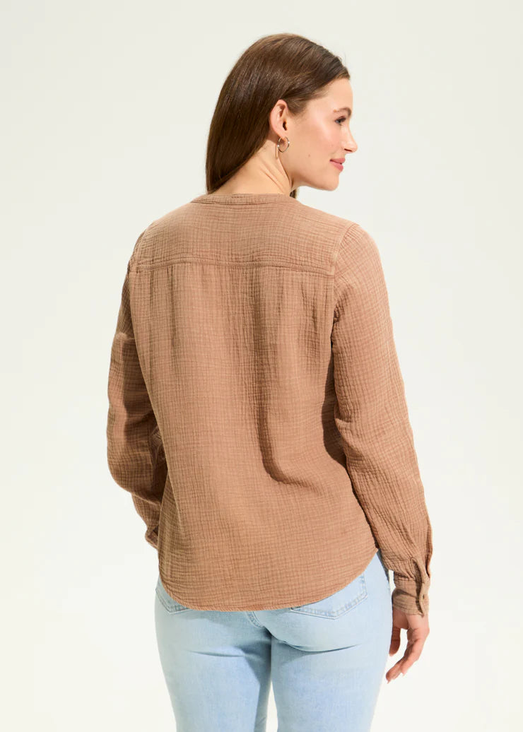 FDJ French Dressing Walnut Cotton Gauze Shirt