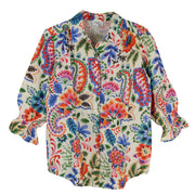 Toofan Paisley Button Front Linen Shirt (LP50-08)