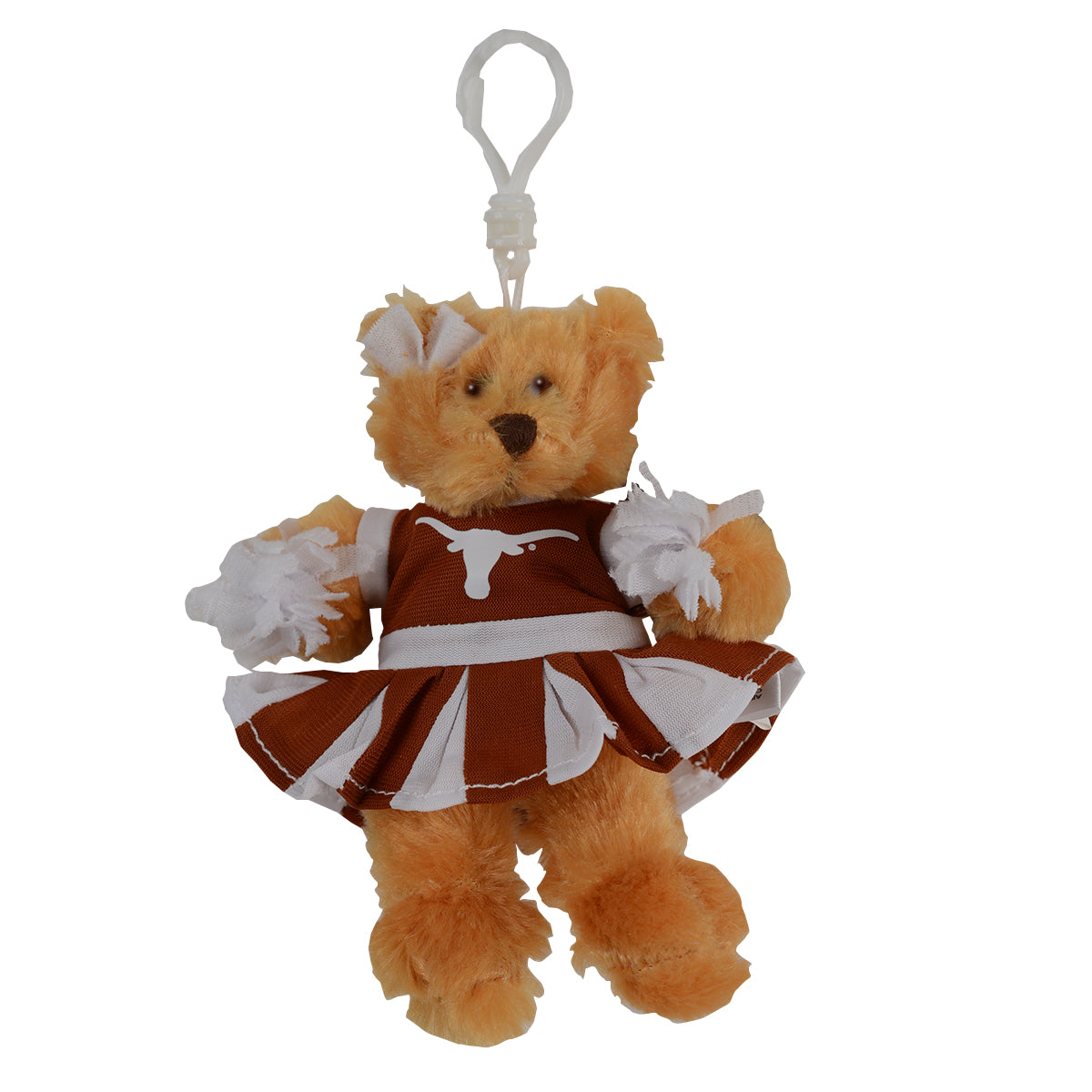 Texas Longhorn Plush 4" Cheer Bear Key Chain (77-021)