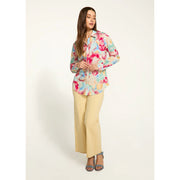 FDJ French Dressing Grand Floral Print Classic Button Front Shirt