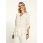 FDJ French Dressing Leopard Print Smocked Sleeve Top