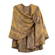 Rapti 100% Cashmere Reversible Loop Shawl (#79)(Goldenrod/BlueJay)