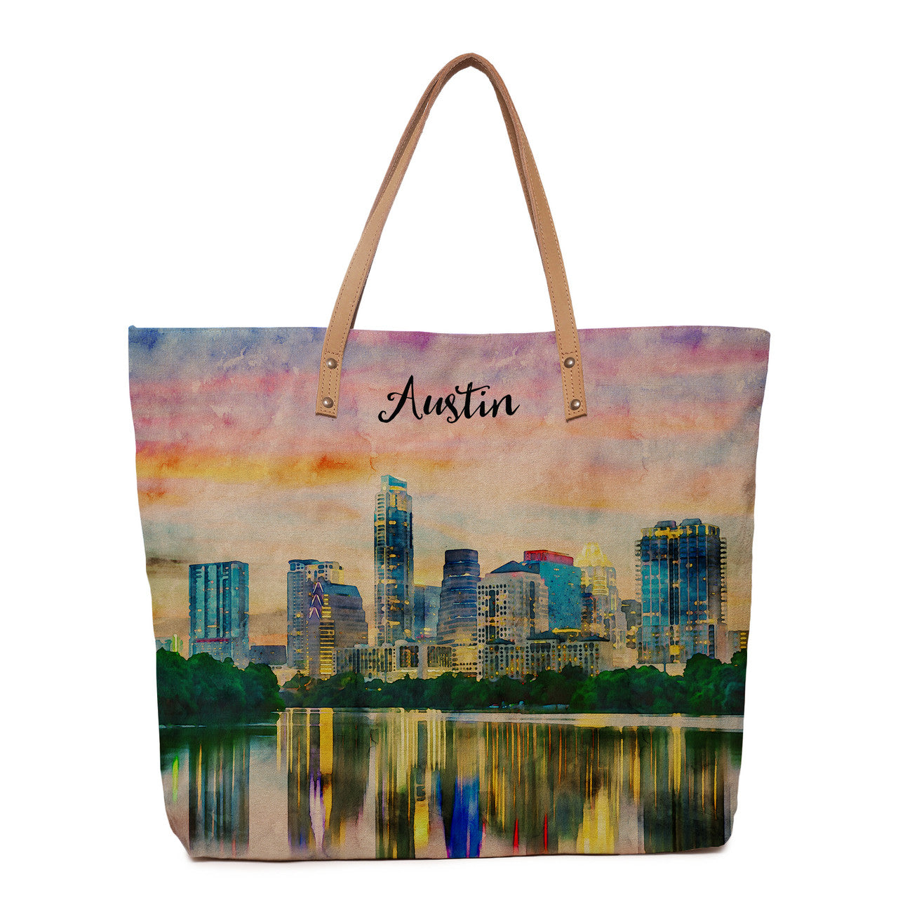 Cott N Curls Austin Skyline Tote Bag (801000-03)