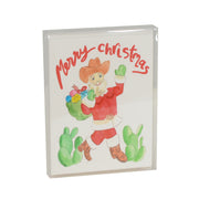 Flower and Vine Cowboy Santa Boxed Card Set (FV087)(8 Cards)