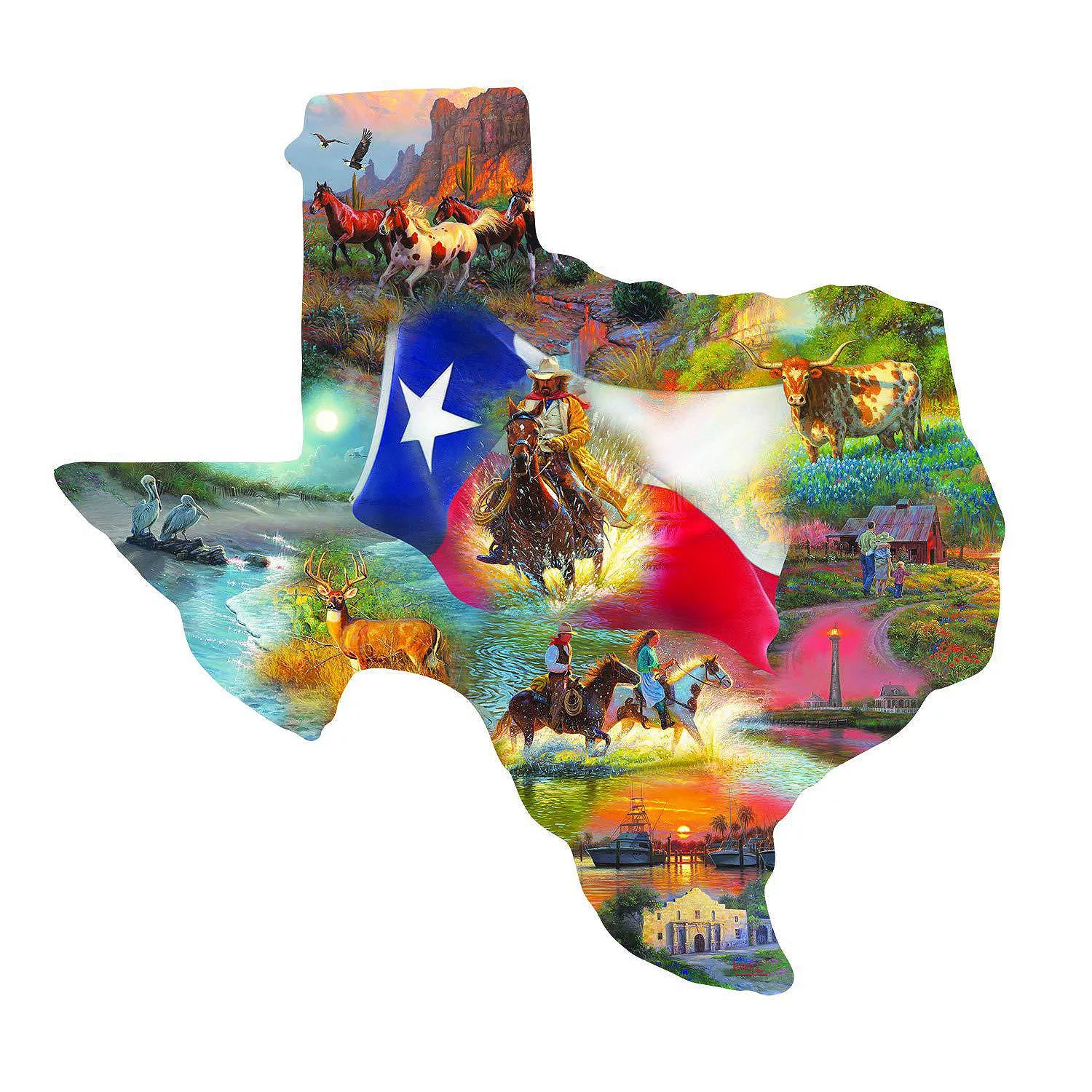 Images Of Texas Special Shape 1000 Piece Puzzle (95030)