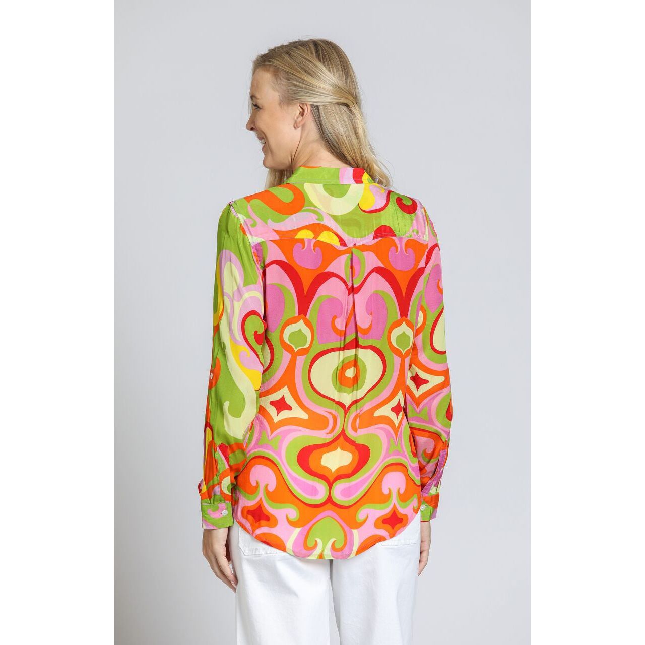 APNY Print Roll Tab Sleeve Shirt