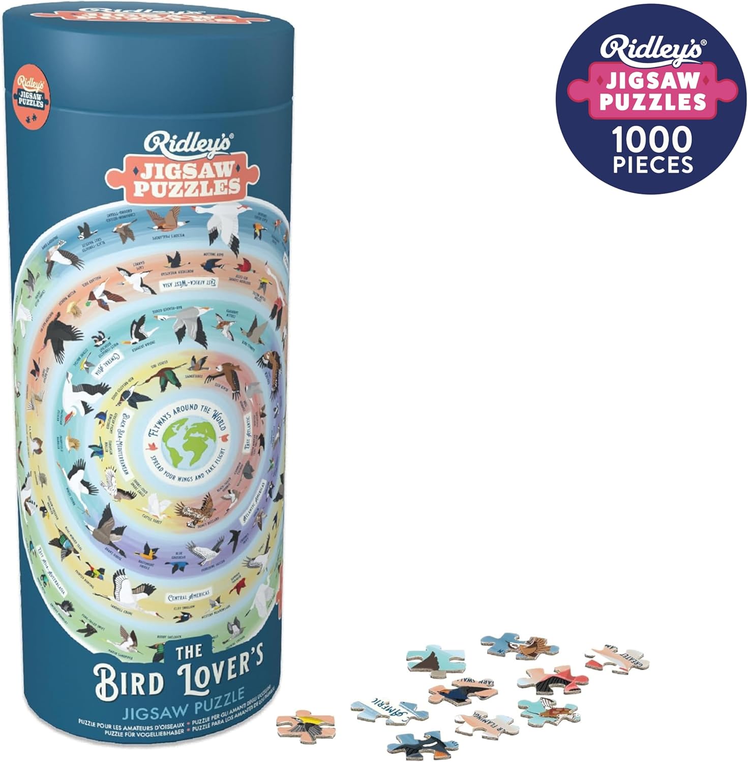 The Bird Lovers 1000 Piece Jigsaw Puzzle in a Tube