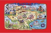 Kay Dee Texas Pictorial Poster Style Tea Towel (FR2167)