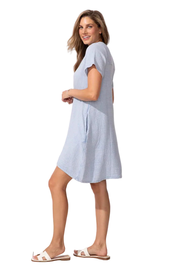 Escape by Habitat Sun kissed Cotton Gauze Passport Dress (82441)(3 colors)